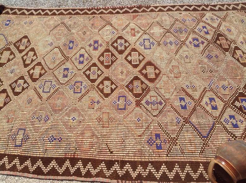 Vintage Handwoven Turkish Wool Rug 254cm x 142cm