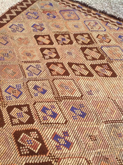 Vintage Handwoven Turkish Wool Rug 254cm x 142cm