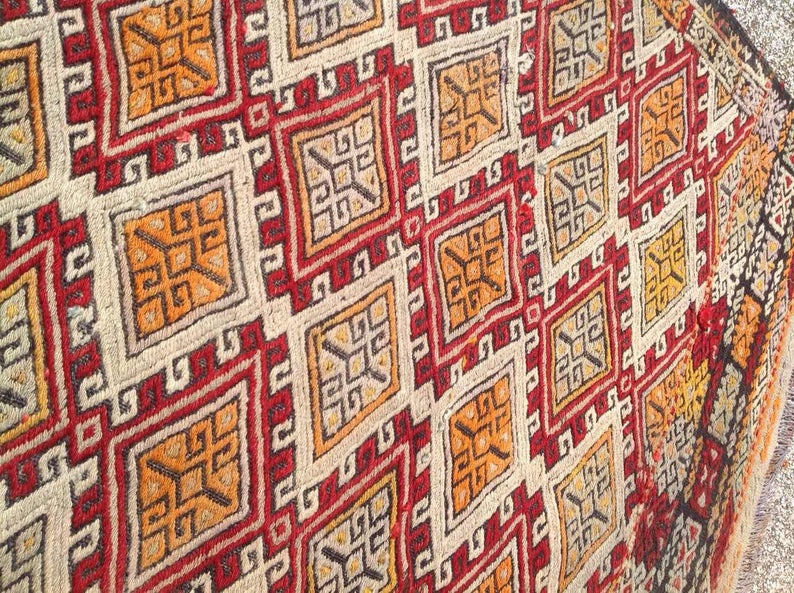 Vintage Handwoven Turkish Wool Rug 255cm x 142cm