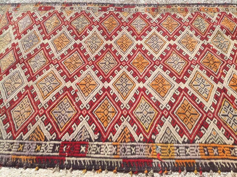 Vintage Handwoven Turkish Wool Rug 255cm x 142cm