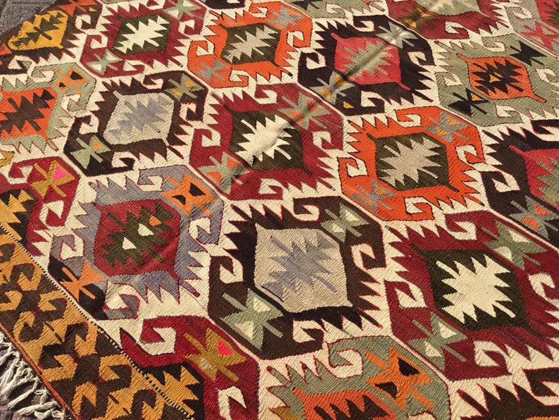 Vintage Handwoven Turkish Wool Rug 269cm x 163cm