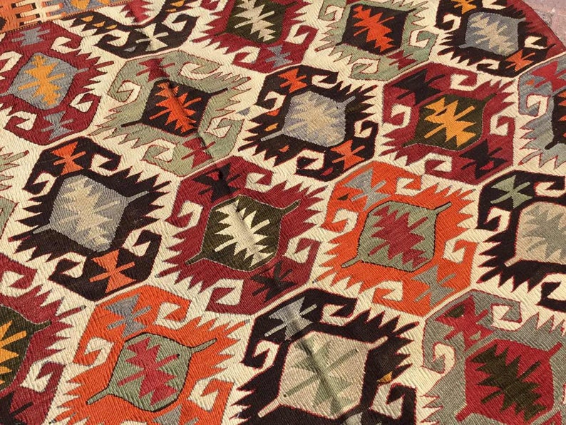 Vintage Handwoven Turkish Wool Rug 269cm x 163cm