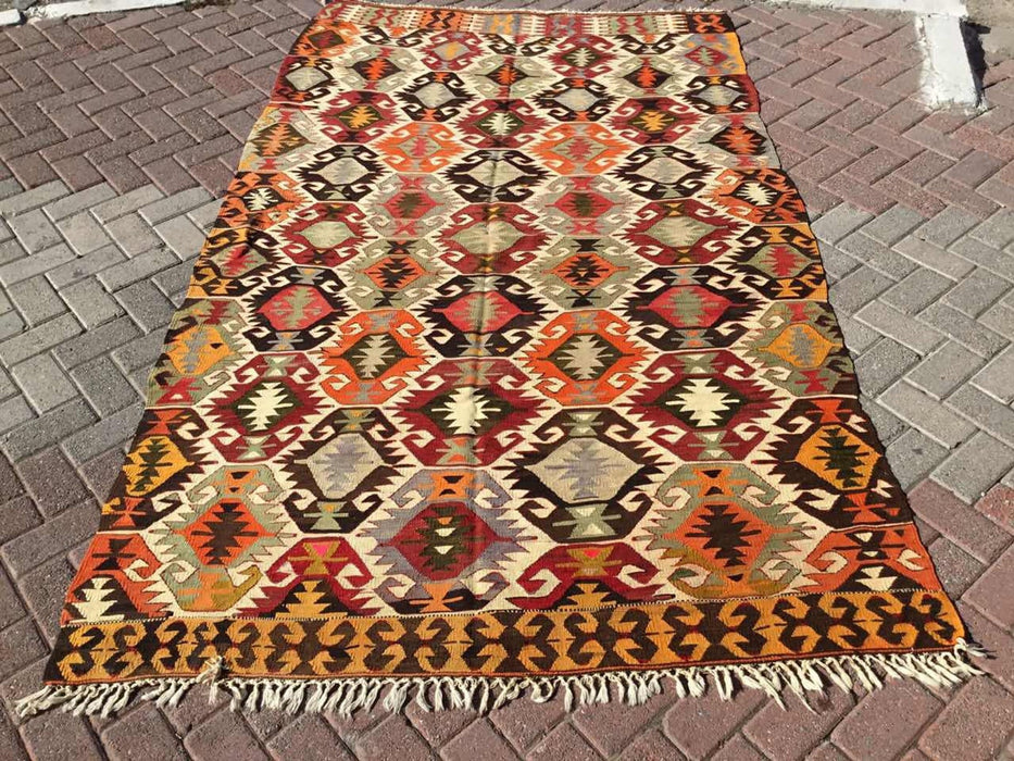 Vintage Handwoven Turkish Wool Rug 269cm x 163cm