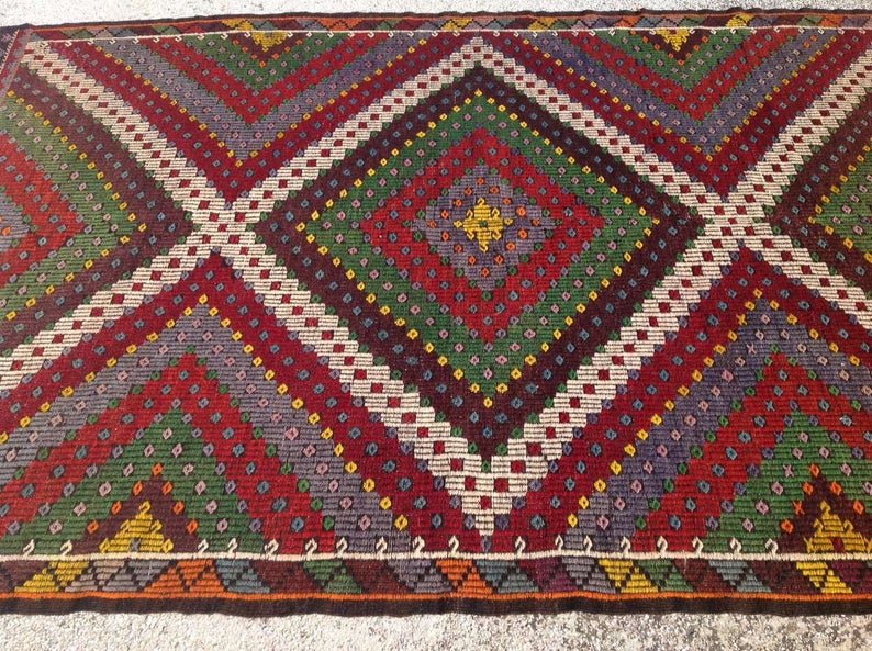 Vintage Handwoven Turkish Wool Rug 320cm x 185cm