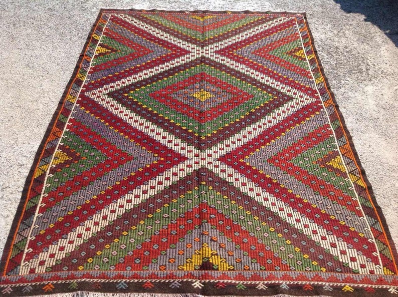 Vintage Handwoven Turkish Wool Rug 320cm x 185cm