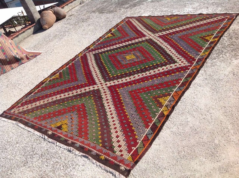 Vintage Handwoven Turkish Wool Rug 320cm x 185cm