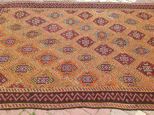 Vintage håndvevd tyrkisk ullteppe 330cm x 193cm