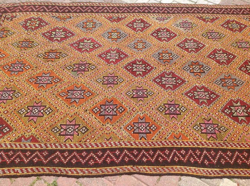 Vintage Handwoven Turkish Wool Rug 330cm x 193cm