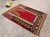 Vintage Handwoven Wool Rug 135cm x 102cm from Turkey
