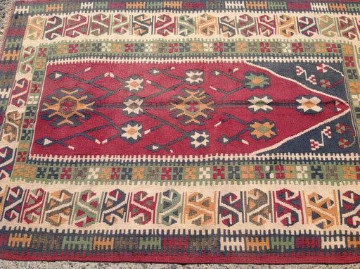 Vintage håndvevd ullteppe 152cm x 106cm Central Tyrkia