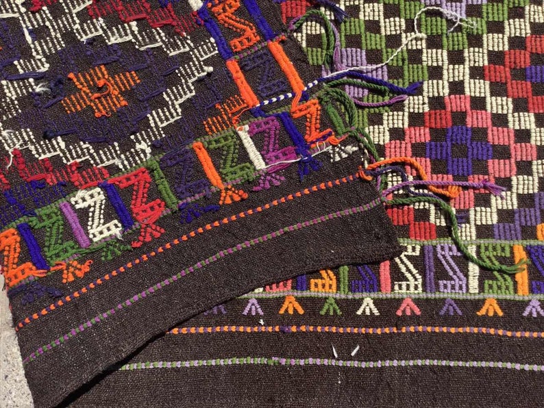 Vintage Handwoven Wool Rug 238cm x 174cm Central Turkey