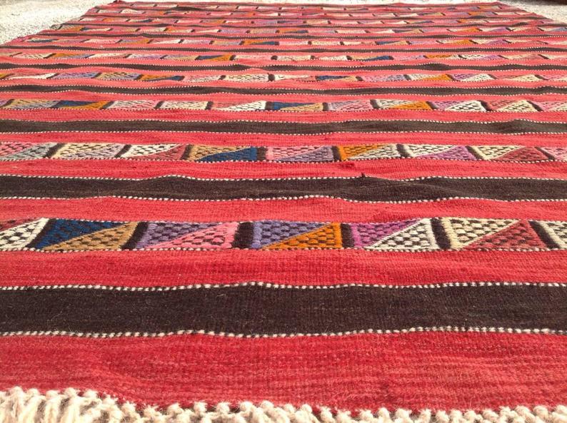 Vintage Handwoven Wool Rug 238cm x 177cm Central Turkey