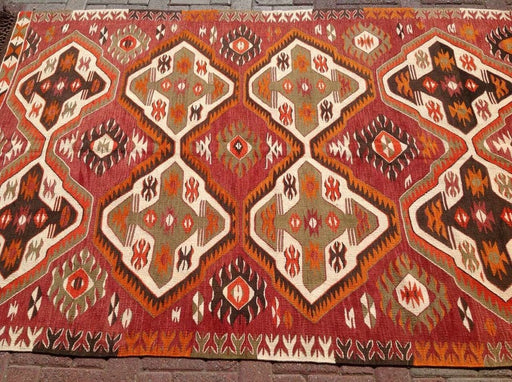 Vintage Handwwen Wool Rug 242cm x 164cm Sentral Tyrkia