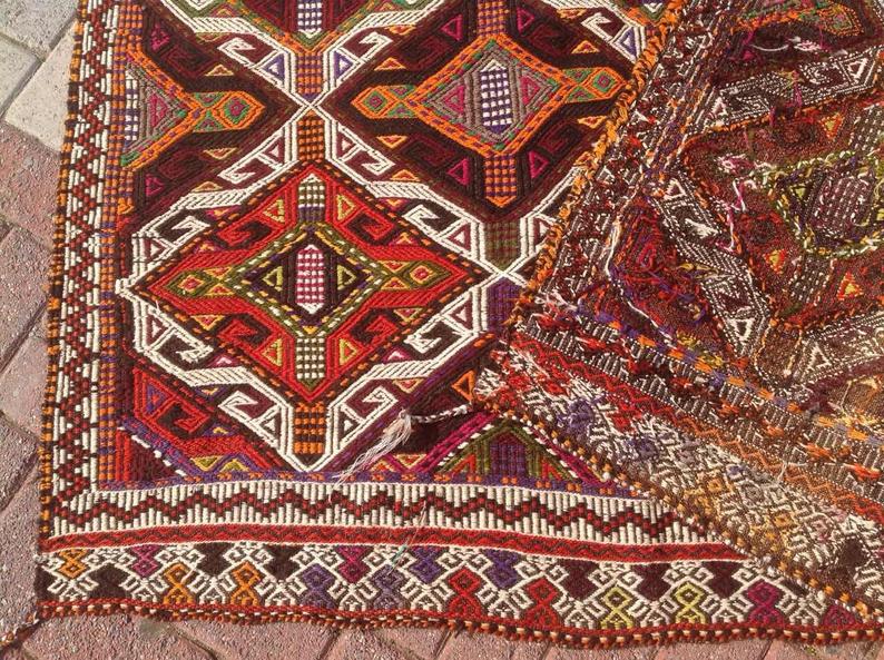 Vintage Handwoven Wool Rug 280cm x 150cm from Turkey