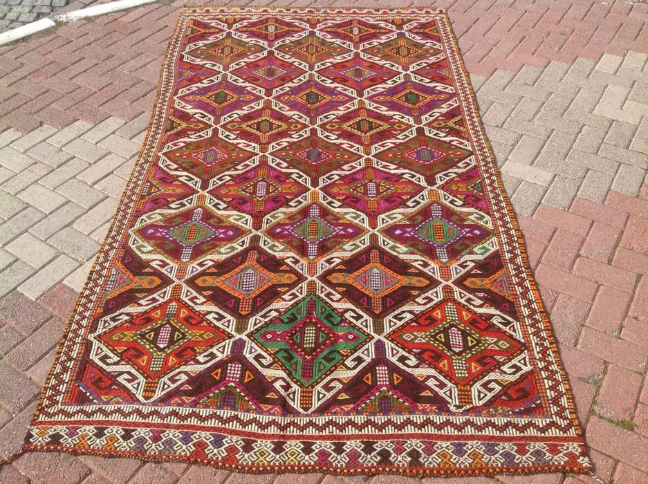 Vintage Handwoven Wool Rug 280cm x 150cm from Turkey