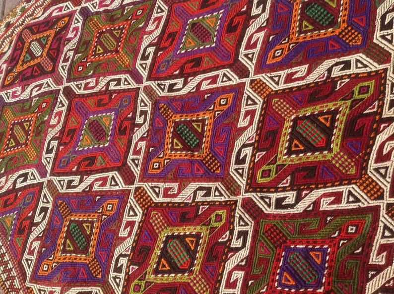 Vintage Handwoven Wool Rug 280cm x 150cm from Turkey