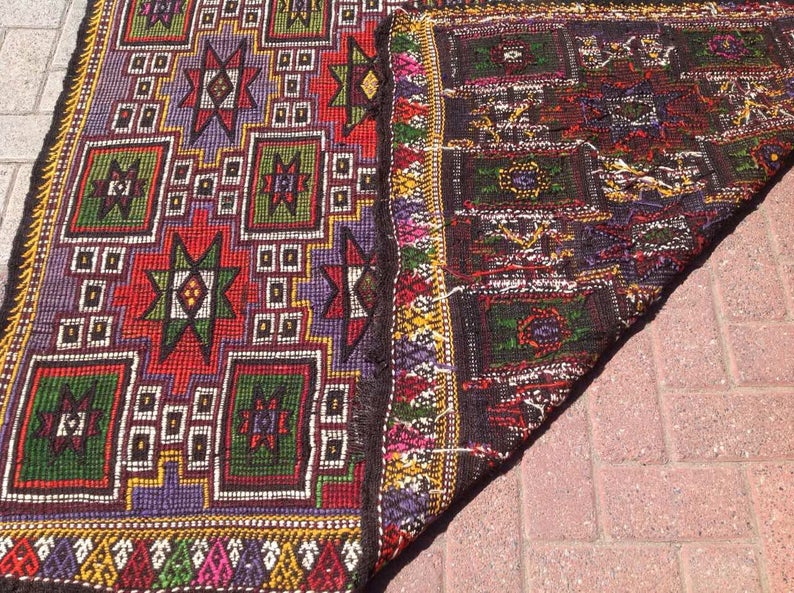 Vintage Handwoven Wool Rug 297cm x 165cm from Turkey