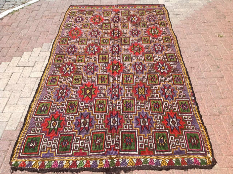 Vintage Handwoven Wool Rug 297cm x 165cm from Turkey