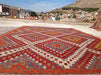 Vintage Handwoven Wool Rug 317cm x 218cm Diamond Design