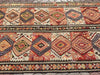 Vintage Handwoven Wool Rug 330cm x 142cm Unique Design