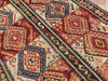 Vintage Handwoven Wool Rug 330cm x 142cm Unique Design