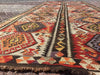 Vintage Handwoven Wool Rug 330cm x 142cm Unique Design