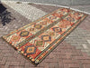 Vintage Handwoven Wool Rug 330cm x 142cm Unique Design