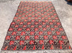 Vintage Handwoven Wool Rug 331cm x 185cm Red Brown Hues