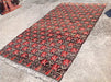 Vintage Handwoven Wool Rug 331cm x 185cm Red Brown Hues