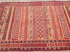 Vintage Handwoven Wool Sumak Kilim Rug 193cm x 120.5cm
