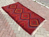 Vintage Handwoven Wool and Cotton Rug 198cm x 111cm