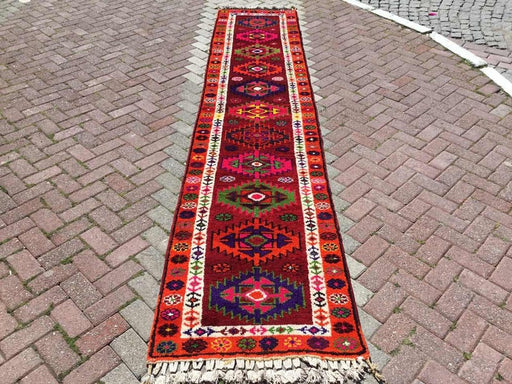 Vintage Herki Runner 380cm x 78cm For Tribal Hallway Decor