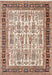 Vintage Inspired Beige Area Rug 120x180 cm