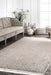 Vintage Inspired Fringe Area Rug in Beige