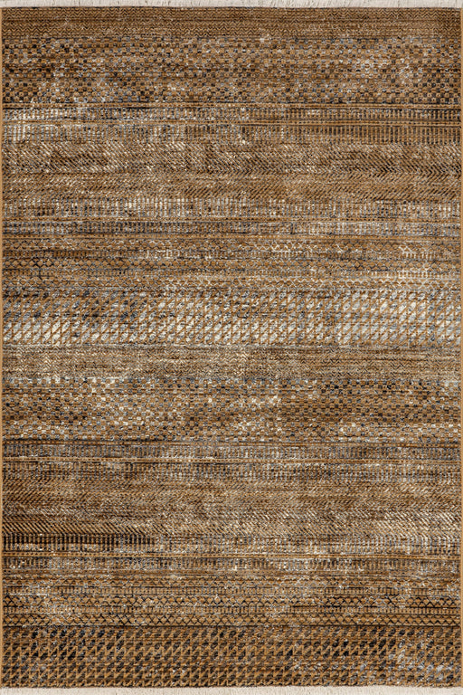 Vintage Inspired Geometric Fringe Area Rug 160x230 cm Burnt Orange