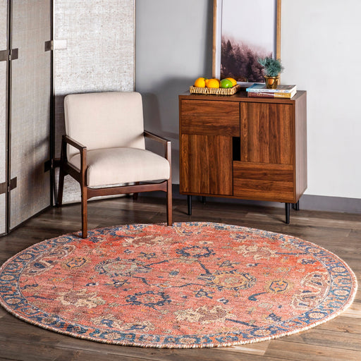 Vintage Jute And Polyester Tassel Area Rug Multicolor