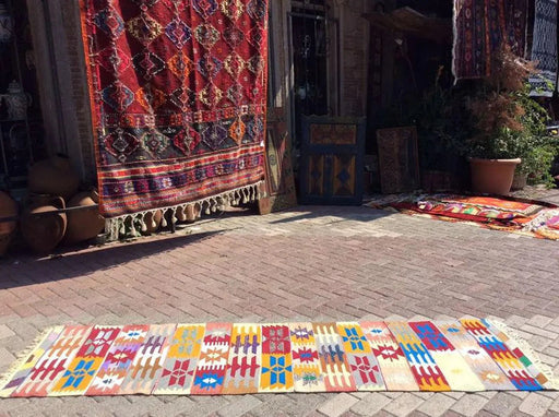 Vintage Kilim Hallway Runner 254cm x 71cm Turkish Rug