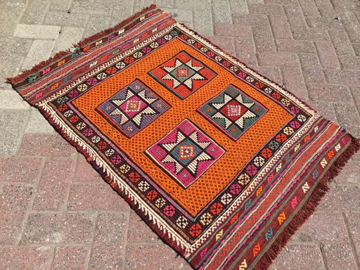 Vintage Kilim Rug 110cm x 80cm Turkish Home Decor #202