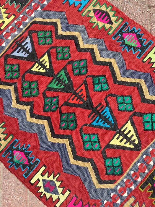 Vintage Kilim Rug 114cm x 85cm Western Turkey