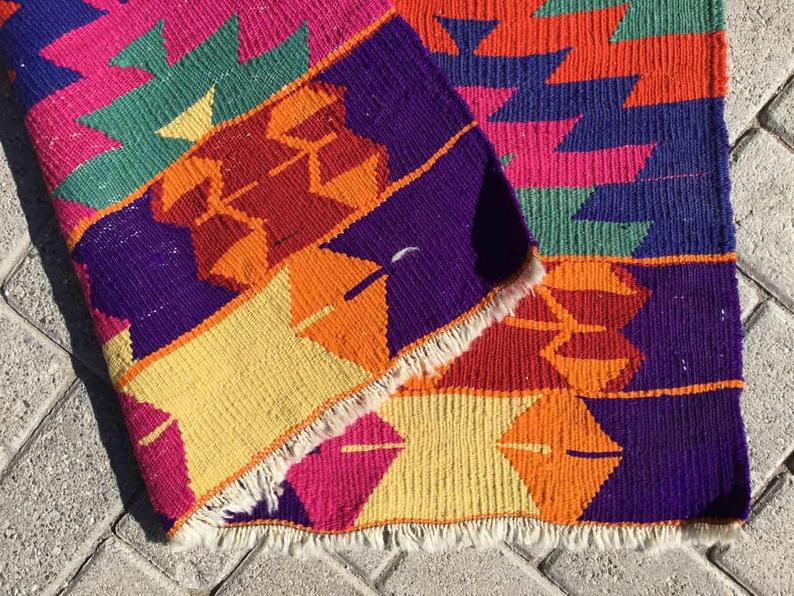 Vintage Kilim Rug 115cm x 86cm Made in Western Turkey