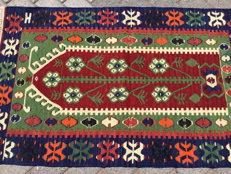 Vintage Kilim Rug 118cm x 74cm Handmade Turkey #219