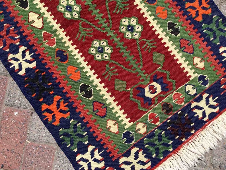 Vintage Kilim Rug 118cm x 74cm Handmade Turkey #219