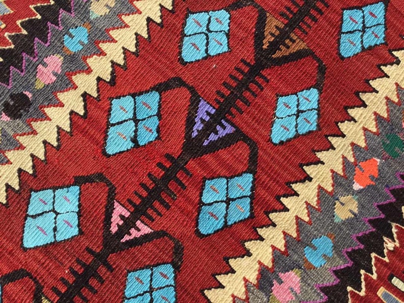 Vintage Kilim Rug 122cm x 85cm Western Turkey Handcrafted