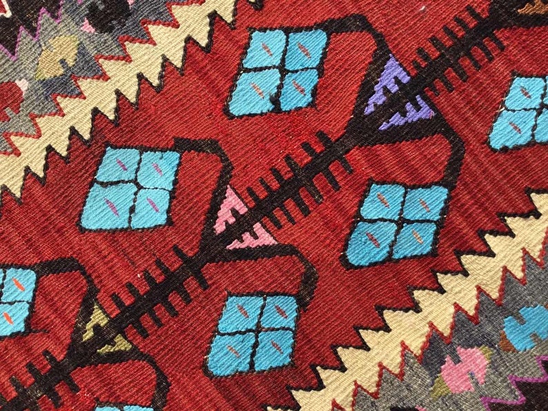 Vintage Kilim Rug 122cm x 85cm Western Turkey Handcrafted
