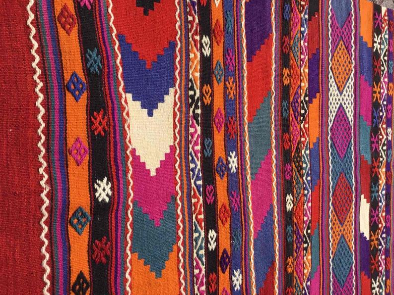 Vintage Kilim Rug 122cm x 92cm Western Turkey 45 Years Old