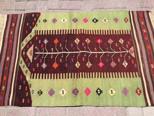 Vintage Kelim-tapijt 124 cm x 79 cm handgemaakt uit Turkije