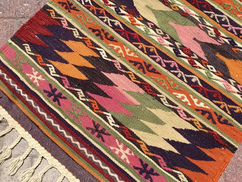 Vintage Kilim Rug 126cm x 86cm Western Turkey #207