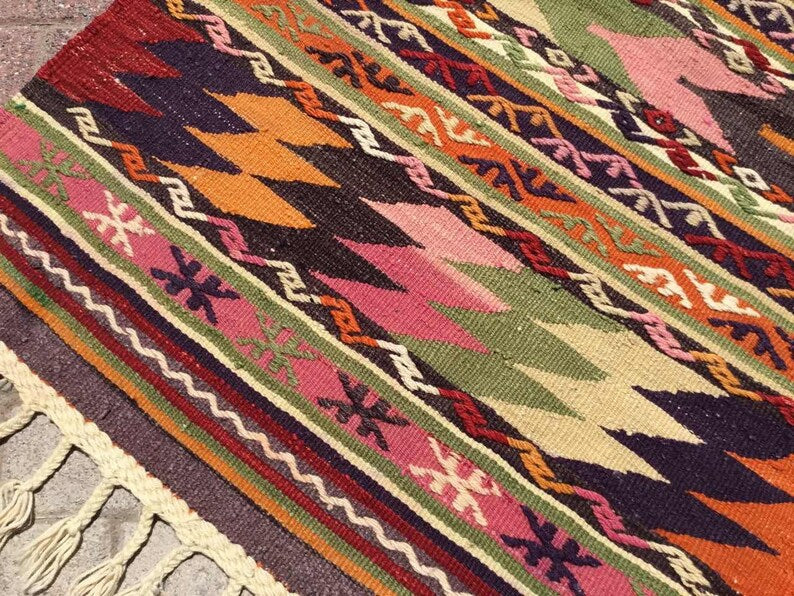 Vintage Kilim Rug 126cm x 86cm Western Turkey #207