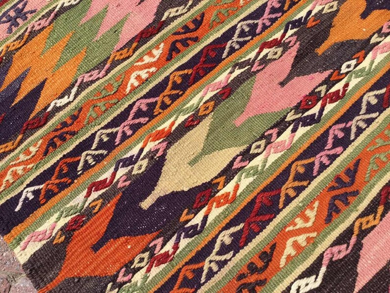 Vintage Kilim Rug 126cm x 86cm Western Turkey #207