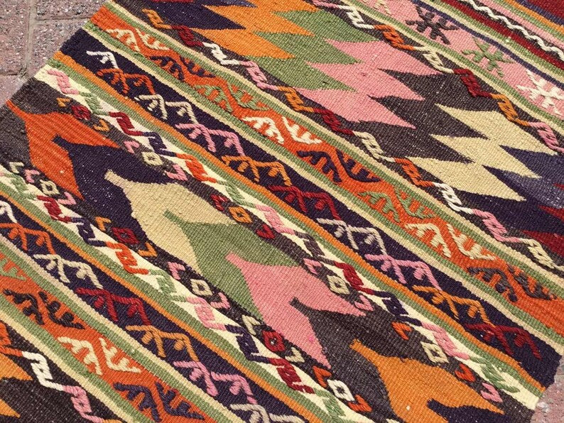 Vintage Kilim Rug 126cm x 86cm Western Turkey #207